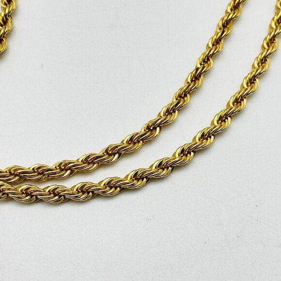 MONET Classic Rope Chain Necklace Gold Tone Career Cosplay LARP Holiday Party - Picture 3 of 6